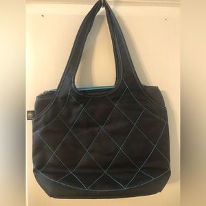 California Innovations Purse Style Insulated Zipper Cooler Bag Navy & Turquoise